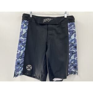 Hooey Men’s Lightweight Black Blue Camo Hook & Loop Closure Size Medium NWOT